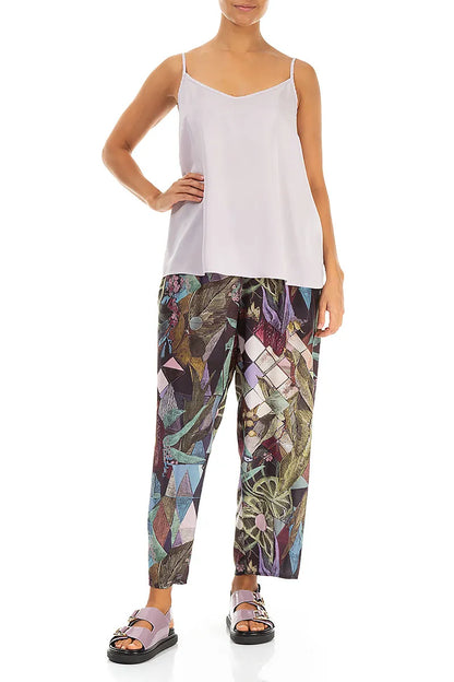 Strappy Lilac Pure Silk Top