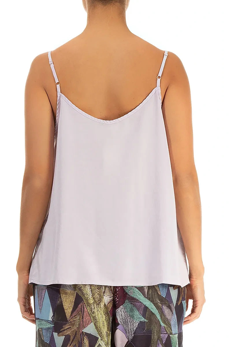 Strappy Lilac Pure Silk Top