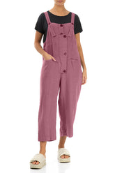 Strappy Mauve Taupe Linen Jumpsuit 4
