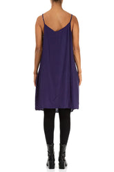 Strappy Royal Purple Silk Bamboo Dress 2
