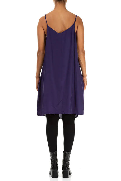 Strappy Royal Purple Silk Bamboo Dress 2
