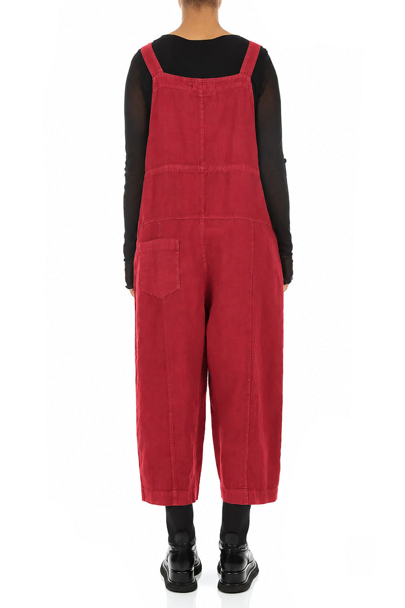 Strappy Ruby Linen Jumpsuit