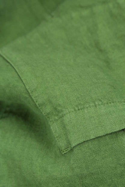 Strappy Shamrock Green Linen Jumpsuit