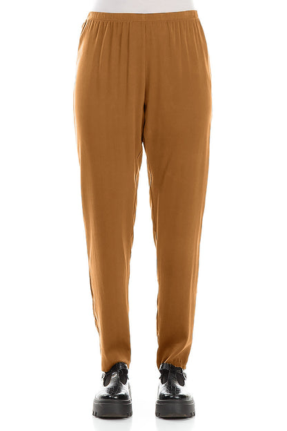 Aged Copper Silk Leggings 1