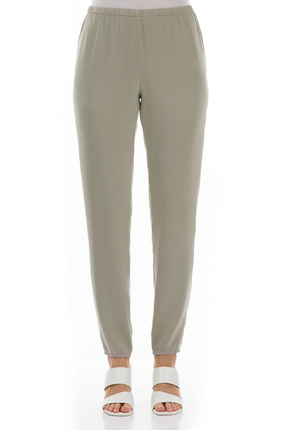 Stylish Olive Silk Leggings 1