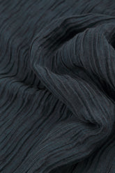 Sweetheart Neck Crinkled Graphite Silk Top 5