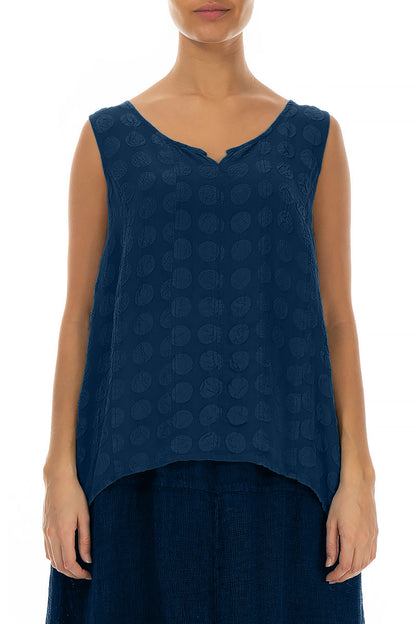 Sweetheart Neck Royal Blue Bubble Silk Top 1