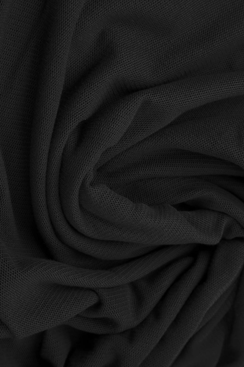 Black Mesh Soft Cotton Blouse 5