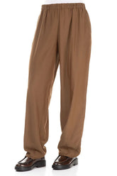 Taper Aged Copper Silk Bamboo Trousers 3
