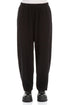 Long Taper Black Cotton Jersey Trousers 1