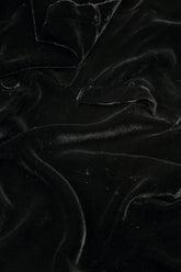 Cropped Taper Black Silk Velvet Trousers 4