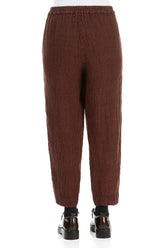 Taper Cinnamon Mélange Linen Trousers 2