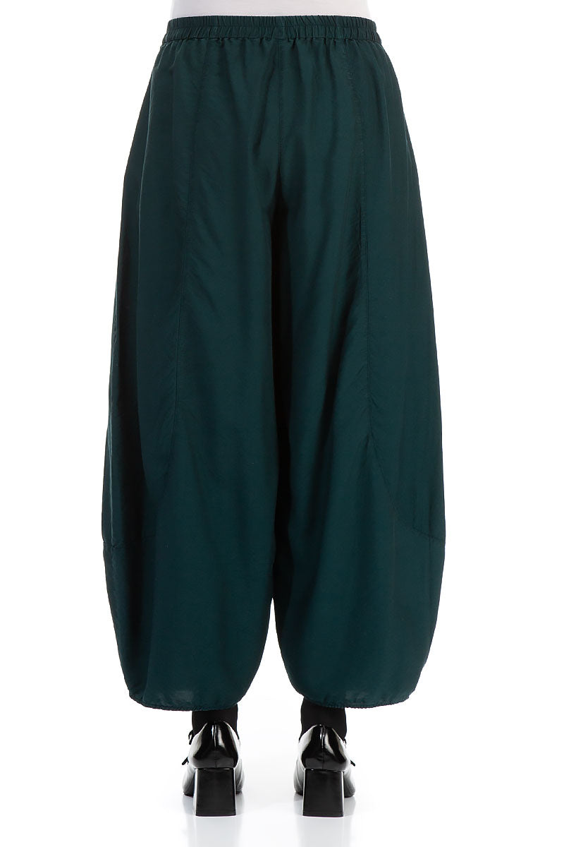 Taper Emerald Silk Bamboo Trousers