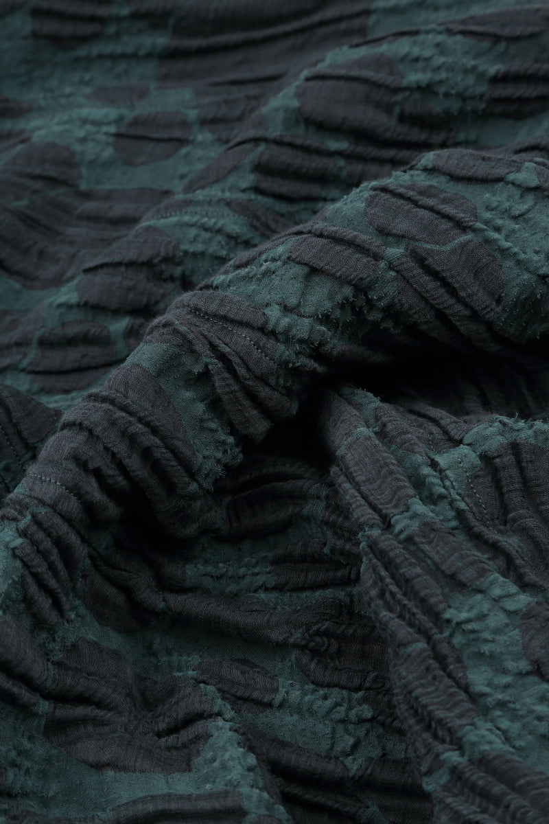 Taper Forest Grey Circle Silk Linen Trousers 5