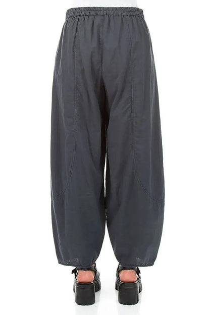 Pantalon fuselé en coton graphite