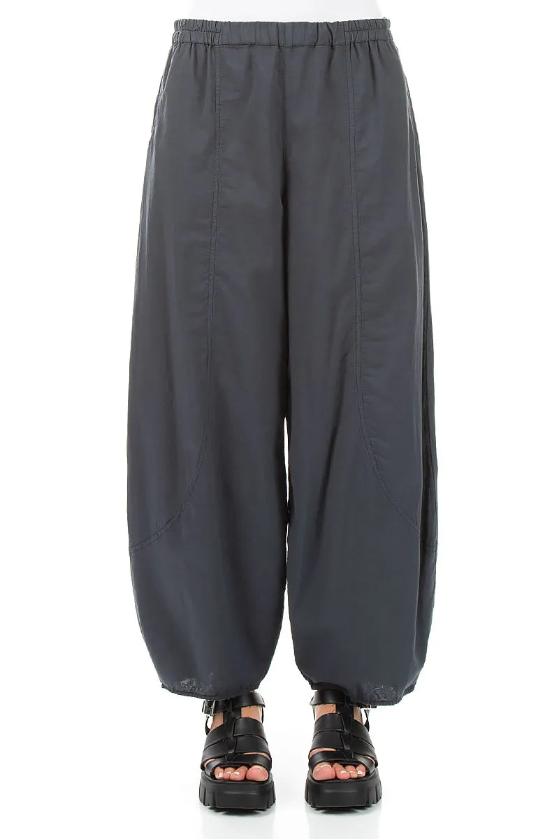 Pantalon fuselé en coton graphite