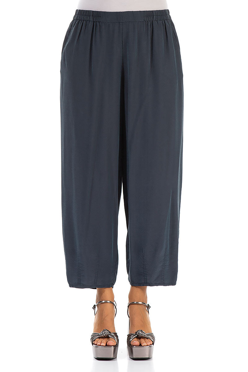 Taper Graphite Silk Bamboo Trousers 1