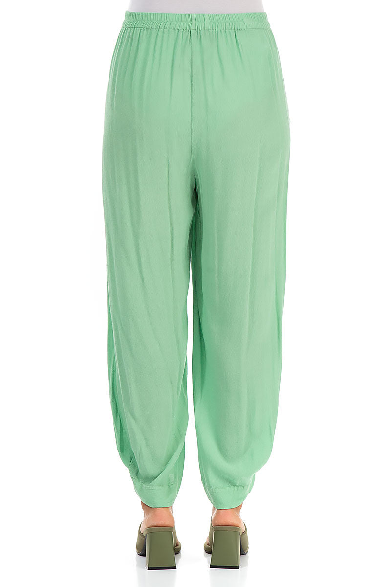 Taper Green Sorbet Viscose Trousers