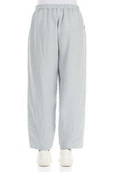 Taper Light Grey Linen Trousers 2
