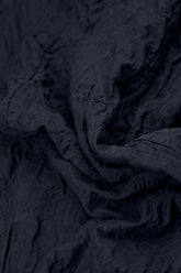 Taper Pleated Slate Blue Silk Linen Trousers 5