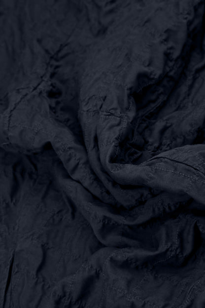 Taper Pleated Slate Blue Silk Linen Trousers 5