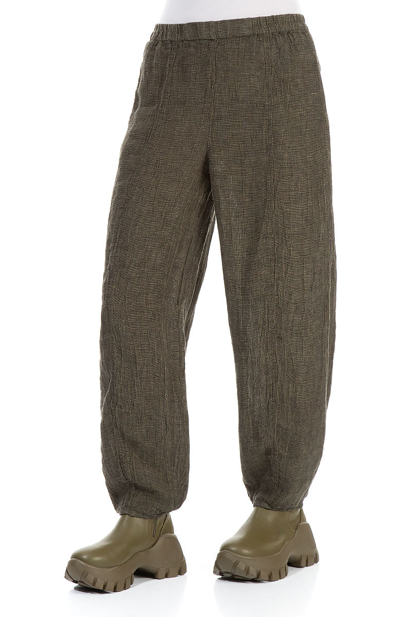 Taper Silver Sage Mélange Linen Trousers