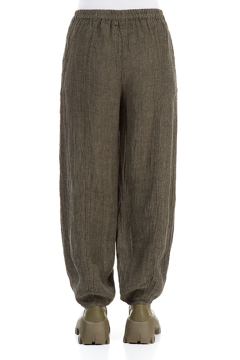 Taper Silver Sage Mélange Linen Trousers