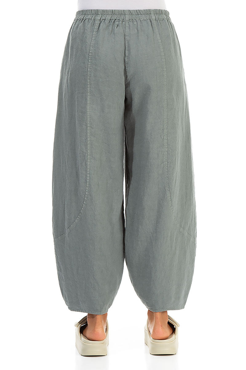 Taper Wide Sage Linen Trousers