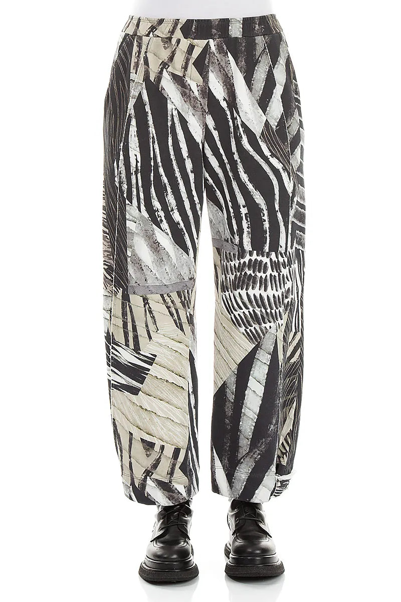 Tapered Wild Ink Cotton Trousers 1