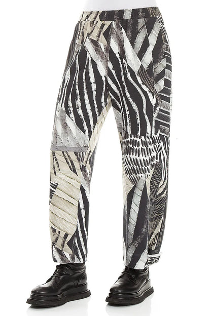 Tapered Wild Ink Cotton Trousers 3