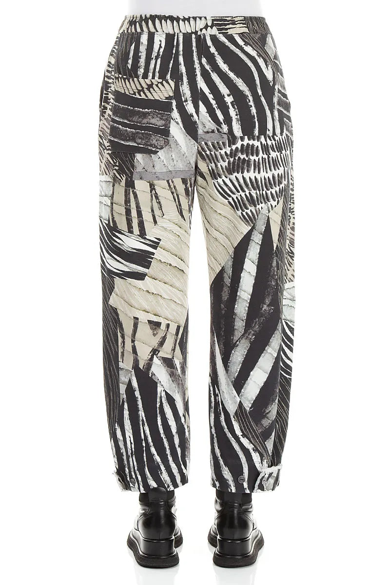 Tapered Wild Ink Cotton Trousers 2