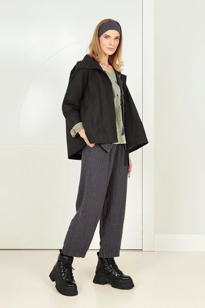 Terra Lined Black Cotton Jacket 6