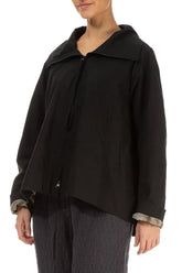 Terra Lined Black Cotton Jacket 3
