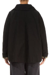 Terra Lined Black Cotton Jacket 2