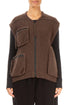 Three Pockets Brown Wool Gilet 1