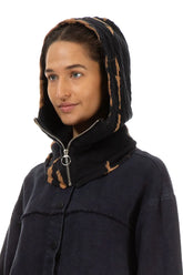 Tie-Dye Wavy Cotton Detachable Hood 3