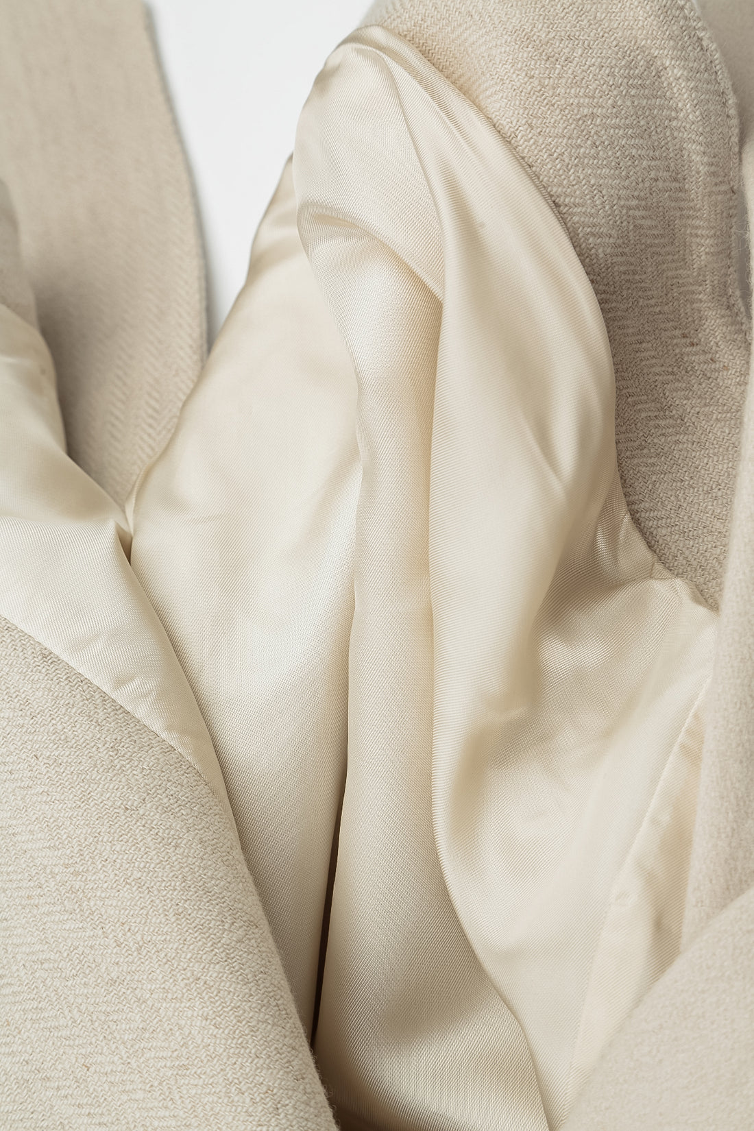 Tie Detail Cream Wool Coat 7