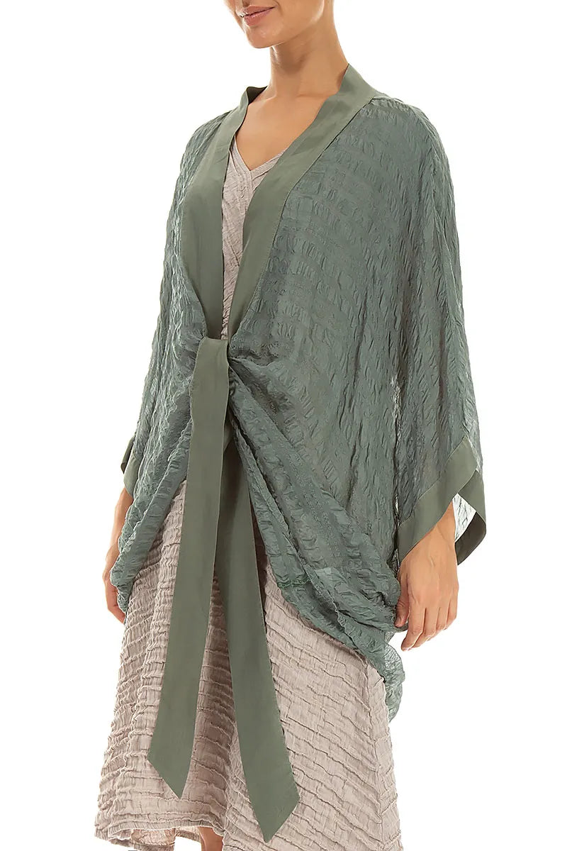 Veste en soie texturée Sage à nouer