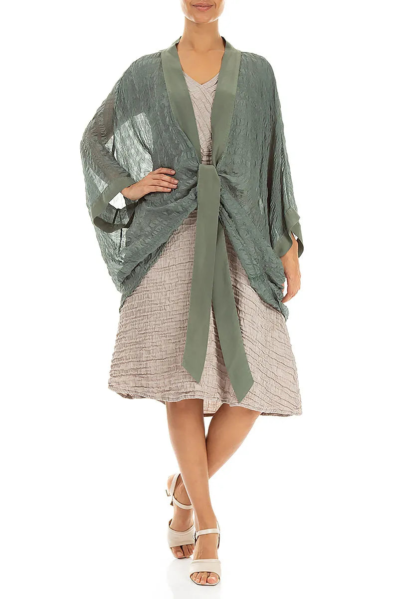 Veste en soie texturée Sage à nouer
