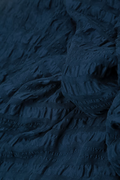 Stufenkleid aus kobaltblauer, heller Seide