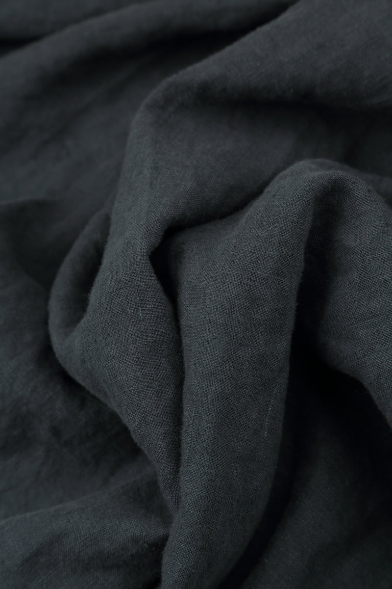 Tiered Graphite Linen Tunic Dress 5