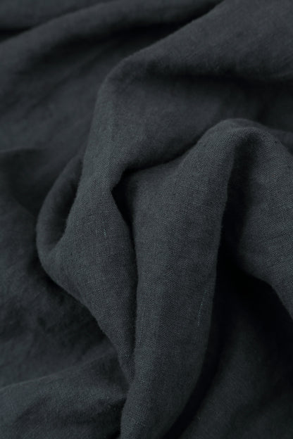 Tiered Graphite Linen Tunic Dress 5