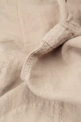 Tiered Hem Beige Linen Skirt 5