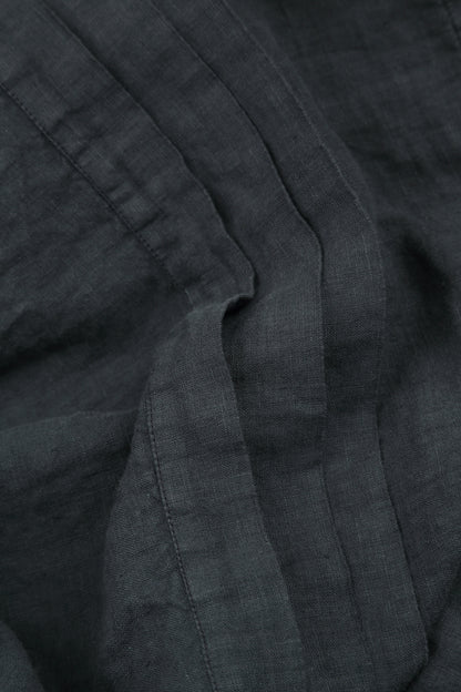 Tiered Hem Graphite Linen Skirt 5