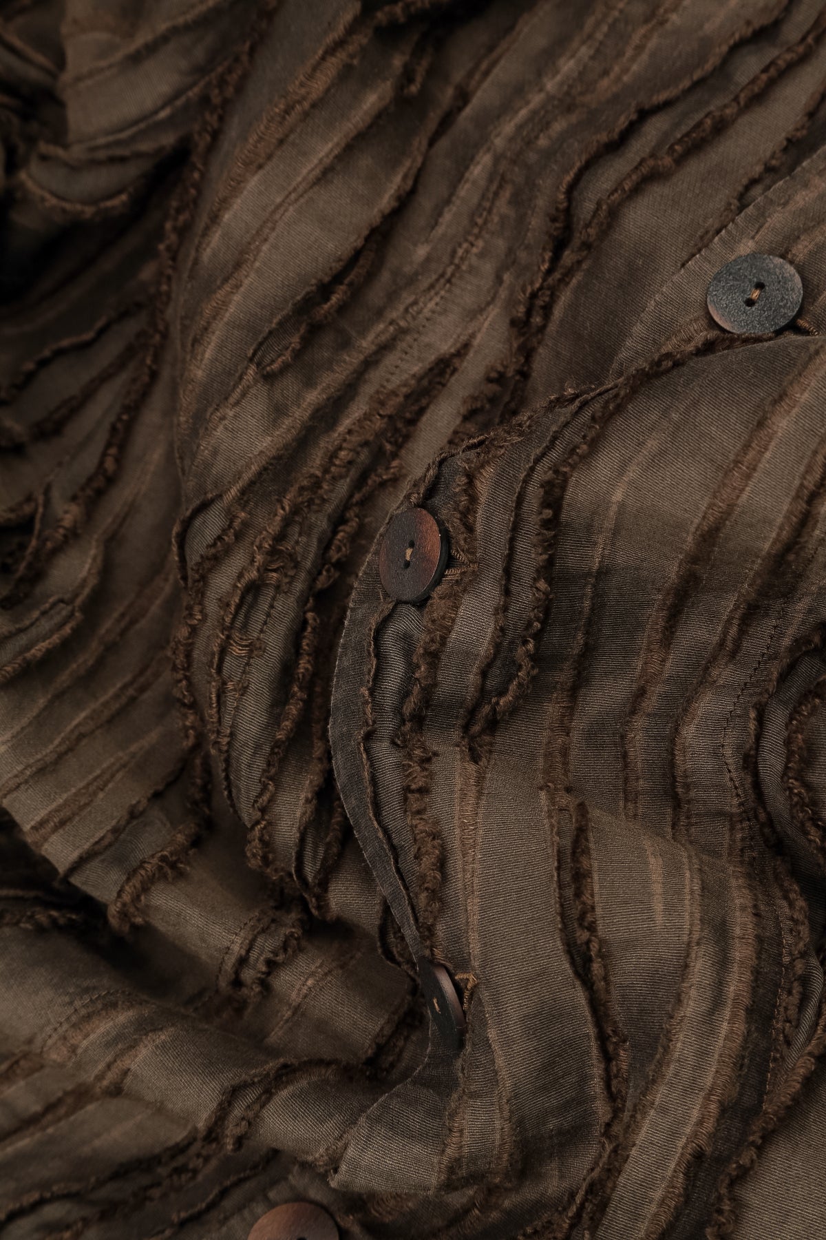 Truffle Brown Fray Weave Jacket