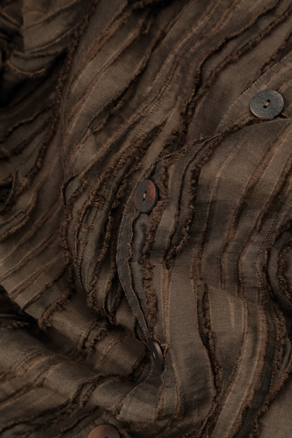 Truffle Brown Fray Weave Jacket