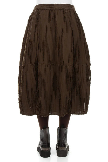 Truffle Brown Fray Weave Skirt