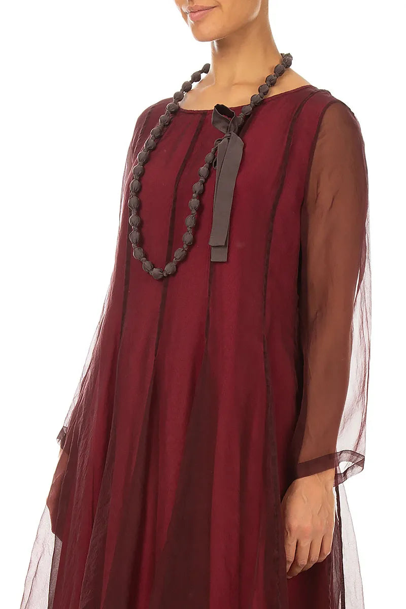 Truffle Brown Silk Fine Bead Necklace