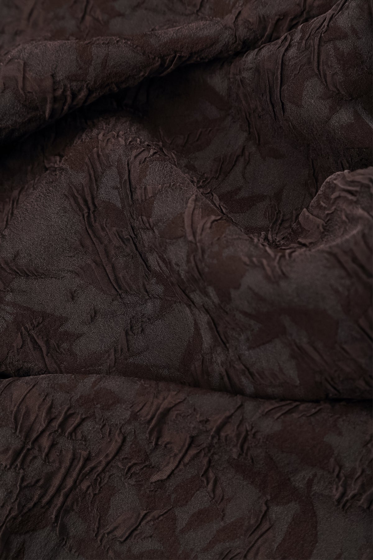Truffle Brown Textured Silk Viscose Shirt Jacket