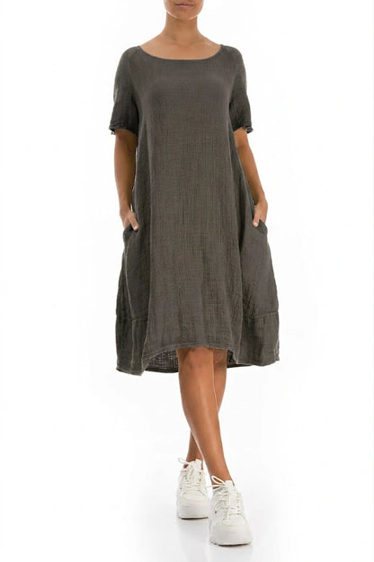 Truffle Textured Linen Dress 4